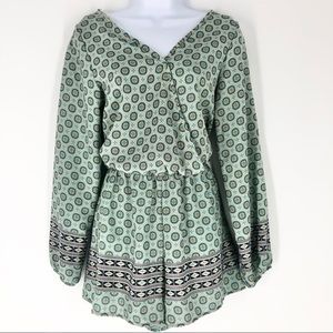 A3 Design Medium/Large Boho Mandala Shorts Romper